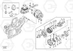 53383 Alternator with assembling details ECR58, Volvo Construction Equipment