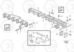 96674 Inlet manifold and exhaust manifold L120E S/N 16001 - 19668 SWE, 64001- USA, 70701-BRA, Volvo Construction Equipment