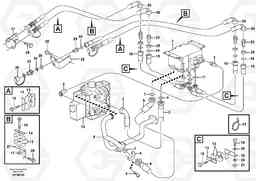 59843 Hydraulic system, 3rd and 4th function. Feed and return lines. L120E S/N 19804- SWE, 66001- USA, 71401-BRA, 54001-IRN, Volvo Construction Equipment