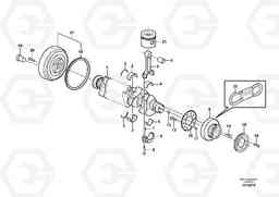 45708 Crankshaft and related parts EC240B SER NO INT 12641- EU & NA 80001-, Volvo Construction Equipment