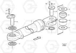 22593 Hydraulic cylinder with fitting parts L120F, Volvo Construction Equipment