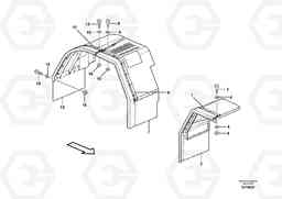 45027 Widener kit for standard mudguards, front/rear. L180E S/N 5004 - 7398 S/N 62501 - 62543 USA, Volvo Construction Equipment