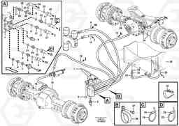 99369 Brake lines, footbrake valve - axles L110E S/N 2202- SWE, 61001- USA, 70401-BRA, Volvo Construction Equipment