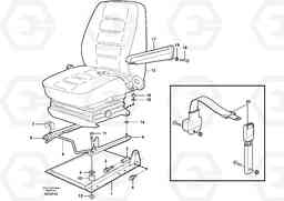88099 Operator seat with fitting parts L180E S/N 5004 - 7398 S/N 62501 - 62543 USA, Volvo Construction Equipment