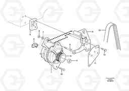 106348 Alternator with assembling details EC240B PRIME S/N 15001-/35001-, Volvo Construction Equipment