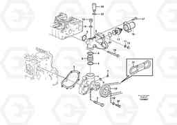 32492 Water pump and thermostat housing L110E S/N 2202- SWE, 61001- USA, 70401-BRA, Volvo Construction Equipment
