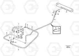11406 Draining line - control valve L180E S/N 5004 - 7398 S/N 62501 - 62543 USA, Volvo Construction Equipment