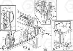 63765 Cable harness air cleaner, cab L110E S/N 2202- SWE, 61001- USA, 70401-BRA, Volvo Construction Equipment