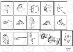 98060 Relays, sensors and solenoid valves, reference list L120E S/N 19804- SWE, 66001- USA, 71401-BRA, 54001-IRN, Volvo Construction Equipment