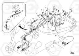 18829 Hydraulic system, control valve to boom and swing EC240B SER NO INT 12641- EU & NA 80001-, Volvo Construction Equipment