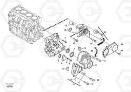 46159 Timing gear housing (front cover) L35B S/N186/187/188/1893000 - 6000, Volvo Construction Equipment