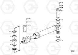 45868 Hydraulic cylinder with fitting parts L350F, Volvo Construction Equipment