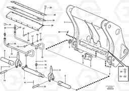 1800 Tool bar. L180E S/N 8002 - 9407, Volvo Construction Equipment
