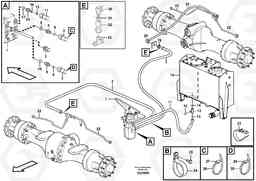 96955 Brake lines, footbrake valve - axles L70F, Volvo Construction Equipment