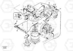 23093 Servo system, pump piping and filter mount. EW145B, Volvo Construction Equipment