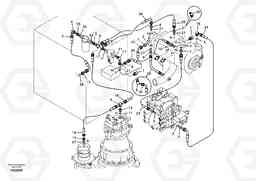 54029 Servo system, pump piping and filter mount. EC210B, Volvo Construction Equipment