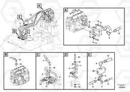 36290 Hydraulic system, control valve to boom and swing FC2421C, Volvo Construction Equipment