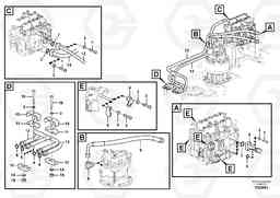 40171 Hydraulic system, control valve to boom and swing FC2121C, Volvo Construction Equipment