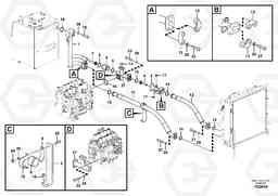 13443 Hydraulic system, hydraulic tank to hydraulic oil cooler FC2121C, Volvo Construction Equipment