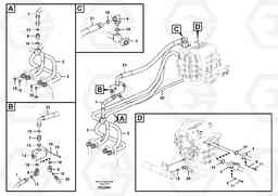 38363 Hydraulic system, control valve to boom and swing FC3329C, Volvo Construction Equipment