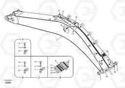 9986 Boom and grease piping EC240B APPENDIX FX FORESTRY VER., Volvo Construction Equipment
