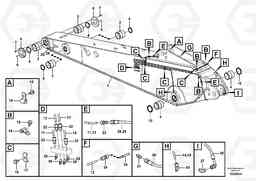 87794 Dipper arm and grease piping with piping seat FC2924C, Volvo Construction Equipment