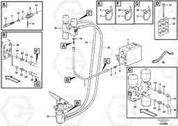 3477 Brake line, valve body - accumulators - accumulator - footbrake valve L70F, Volvo Construction Equipment