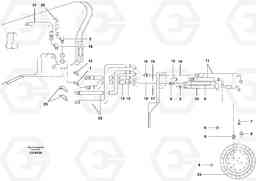 105966 Hydraulic circuit - wheel motors - AWD G700B MODELS S/N 35000 -, Volvo Construction Equipment