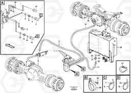 43892 Brake lines, footbrake valve - axles L120F, Volvo Construction Equipment