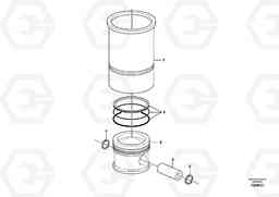 10672 Cylinder liner and piston EW180C, Volvo Construction Equipment