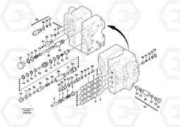 76383 Main control valve, swing and option and dipper arm and travel Lh FC3329C, Volvo Construction Equipment