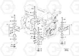 61888 Engine mounting EC360B PRIME S/N 15001-/85001- 35001-, Volvo Construction Equipment