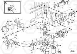 52697 Water pump and thermostat housing A40D, Volvo Construction Equipment