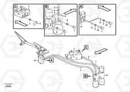 6347 Brake line, valve body - accumulators - accumulator - footbrake valve L220F, Volvo Construction Equipment