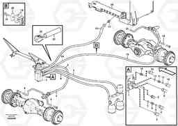 34184 Brake lines, footbrake valve - axles L180F, Volvo Construction Equipment