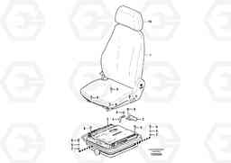 65434 Operator seat with fitting parts EC55C S/N 110001- / 120001-, Volvo Construction Equipment