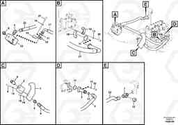 23260 Working hydraulic, hammer and shear for upper EC210C, Volvo Construction Equipment