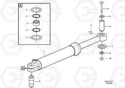 31579 Hydraulic cylinder with fitting parts A40E, Volvo Construction Equipment