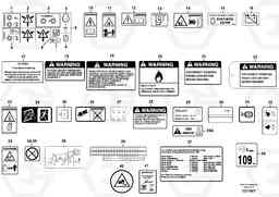 54278 Illustrations of sign plates and decals A35D, Volvo Construction Equipment
