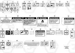 61927 Illustrations of sign plates and decals A25D S/N -12999, - 61118 USA, Volvo Construction Equipment