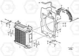 82794 Radiator with fitting parts BL60, Volvo Construction Equipment