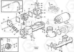 87573 Inlet manifold and exhaust manifold EC140B PRIME S/N 15001-, Volvo Construction Equipment