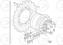 36843 Travel motor with mounting parts ECR48C, Volvo Construction Equipment
