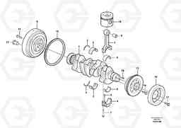 39979 Crankshaft and related parts L45B S/N 1941500 - S/N 1951500 -, Volvo Construction Equipment