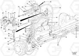 104611 Front Axle Hydraulic Circuit - AWD G900 MODELS S/N 39300 -, Volvo Construction Equipment