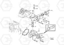 56605 Water pump and thermostat housing L50F, Volvo Construction Equipment