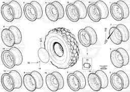 1361 Wheels and rims G900 MODELS S/N 39300 -, Volvo Construction Equipment