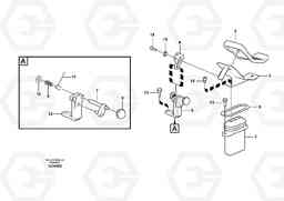 87471 Working hydraulic, remote control valve pedal for hammer and shear PL4608, Volvo Construction Equipment