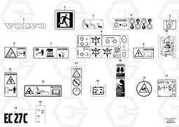 64062 Sign plates and decals EC27C, Volvo Construction Equipment