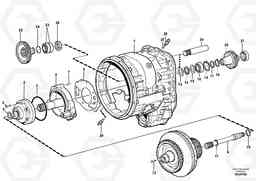 55080 Converter housing, gears and shafts L180E HIGH-LIFT S/N 8002 - 9407, Volvo Construction Equipment